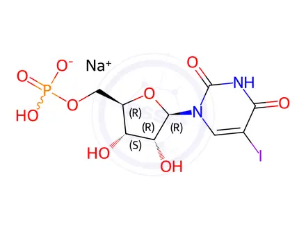 Chemical structure of 5-IODOURIDINE 5'-MONOPHOSPHATE SODIUM SALT