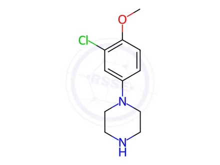 Chemical structure of Piperazine, 1-(3-chloro-4-methoxyphenyl)-