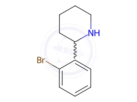 Chemical structure of 2-(2-Bromophenyl)piperidine, HCl