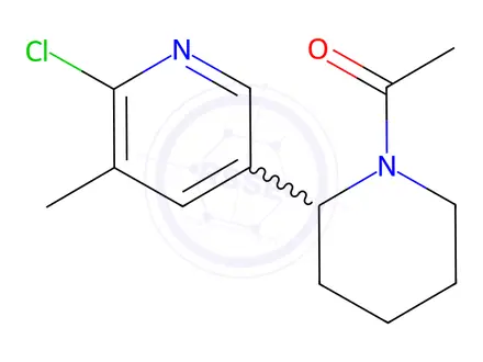 Chemical structure of 1-(2-(6-Chloro-5-methylpyridin-3-yl)piperidin-1-yl)ethanone