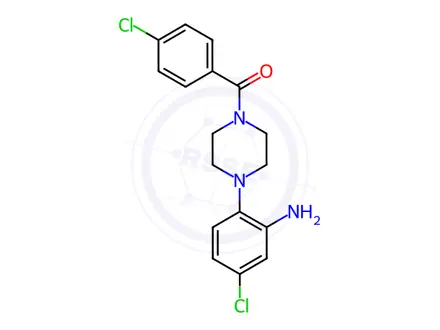 Chemical structure of (4-(2-Amino-4-chlorophenyl)piperazin-1-yl)(4-chlorophenyl)methanone