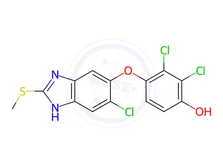Chemical structure of Hydroxytriclabendazole