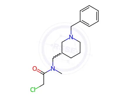 Chemical structure of N-((1-benzylpiperidin-3-yl)methyl)-2-chloro-N-methylacetamide