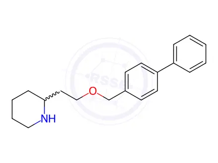 Chemical structure of 2-[2-([1,1'-Biphenyl]-4-ylmethoxy)ethyl]-piperidine hydrochloride