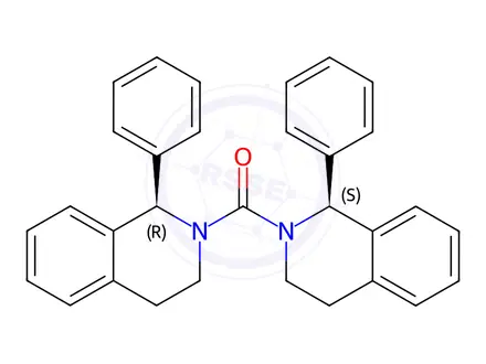 Chemical structure of ((R)-1-phenyl-3,4-dihydroisoquinolin-2(1H)-yl)((S)-1-phenyl-3,4-dihydroisoquinolin-2(1H)-yl)methanone