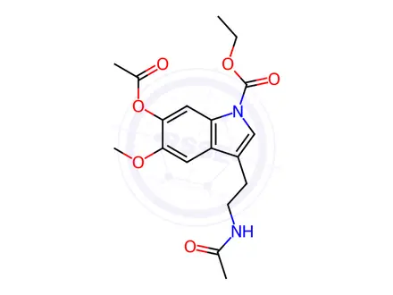 Chemical structure of N-Carboxylate-6-acetyloxy Melatonin Ethyl Ester