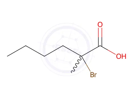 Chemical structure of 2-Bromo-2-methylhexanoic acid
