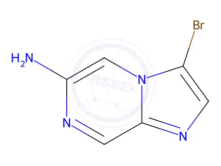 Chemical structure of Imidazo[1,2-a]pyrazin-6-amine, 3-bromo-