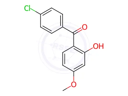 Chemical structure of (4-Chlorophenyl)(2-hydroxy-4-methoxyphenyl)methanone