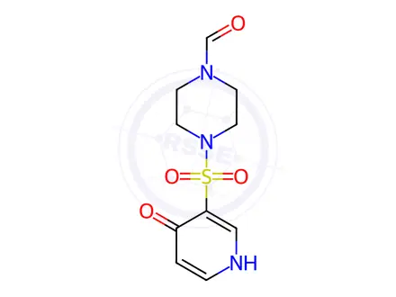Chemical structure of 4-((4-Hydroxypyridin-3-yl)sulfonyl)piperazine-1-carbaldehyde