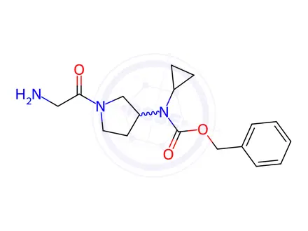 Chemical structure of Benzyl (1-(2-aminoacetyl)pyrrolidin-3-yl)(cyclopropyl)carbamate