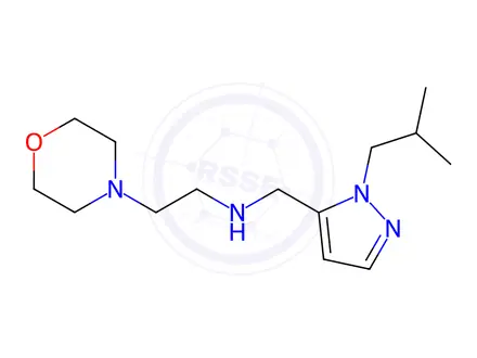 Chemical structure of (1-isobutyl-1H-pyrazol-5-yl)methyl](2-morpholin-4-ylethyl)amine