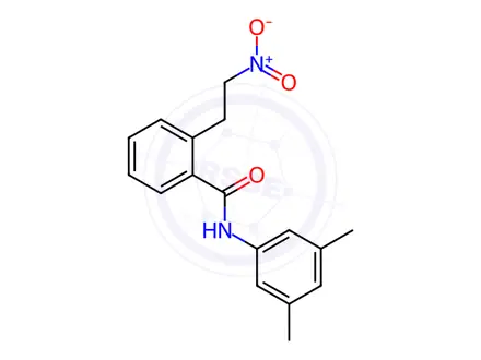Chemical structure of N-(3,5-DIMETHYLPHENYL)-2-(2-NITROETHYL)BENZENECARBOXAMIDE