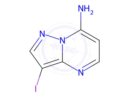 Chemical structure of 3-iodopyrazolo[1,5-a]pyrimidin-7-amine