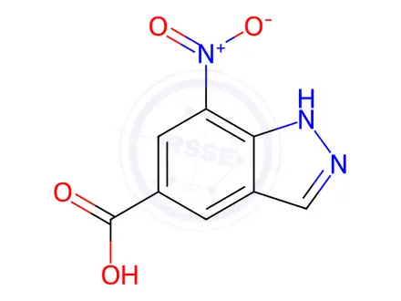 Chemical structure of 7-Nitro-1H-indazole-5-carboxylic acid