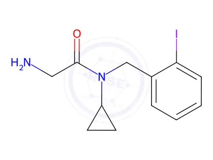 Chemical structure of 2-Amino-N-cyclopropyl-N-(2-iodobenzyl)acetamide