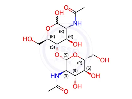 Chemical structure of N,N'-Diacetylchitobiose