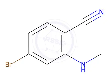 Chemical structure of 4-Bromo-2-(methylamino)benzonitrile