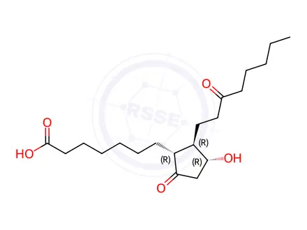 Chemical structure of 13,14-Dihydro-15-keto Prostaglandin E1