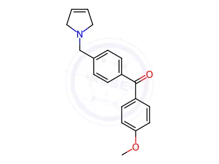Chemical structure of (4-((2,5-Dihydro-1H-pyrrol-1-yl)methyl)phenyl)(4-methoxyphenyl)methanone