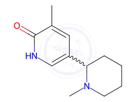Chemical structure of 3-Methyl-5-(1-methylpiperidin-2-yl)pyridin-2(1H)-one