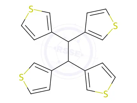 Chemical structure of 1,1,2,2-Tetra(thiophen-3-yl)ethane