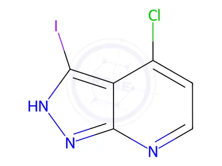 Chemical structure of 4-Chloro-3-Iodo-1h-Pyrazolo[3,4-B]Pyridine