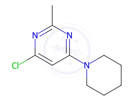 Chemical structure of 4-Chloro-2-methyl-6-piperidinopyrimidine