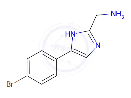 Chemical structure of (4-(4-Bromophenyl)-1H-imidazol-2-yl)methanamine