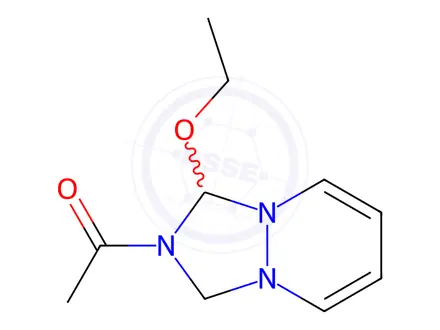 Chemical structure of 1H-[1,2,4]Triazolo[1,2-a]pyridazine,2-acetyl-1-ethoxy-2,3-dihydro-(9CI)