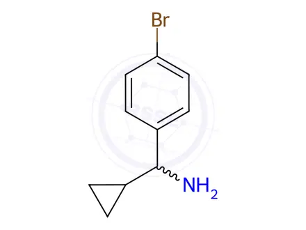Chemical structure of (4-BROMOPHENYL)(CYCLOPROPYL)METHANAMINE HYDROCHLORIDE