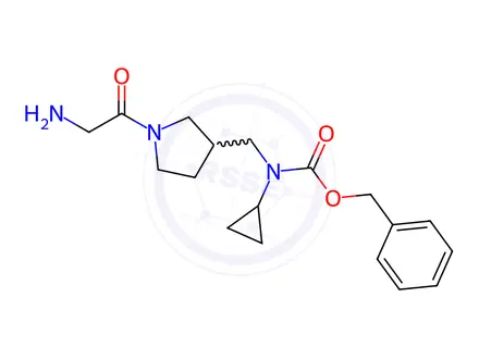 Chemical structure of [1-(2-Amino-acetyl)-pyrrolidin-3-ylmethyl]-isopropyl-carbamic acid benzyl ester
