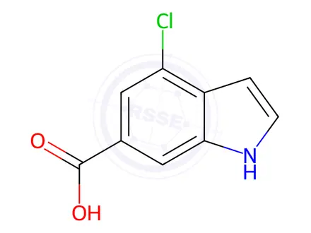 Chemical structure of 4-Chloro-1H-indole-6-carboxylic Acid