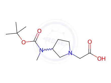 Chemical structure of 2-(3-((2-(tert-Butoxy)-2-oxoethyl)amino)pyrrolidin-1-yl)acetic acid