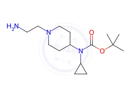 Chemical structure of [1-(2-Amino-ethyl)-pyrrolidin-2-ylmethyl]-isopropyl-carbamic acid tert-butyl ester