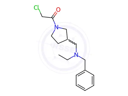 Chemical structure of 1-(3-((Benzyl(ethyl)amino)methyl)pyrrolidin-1-yl)-2-chloroethanone