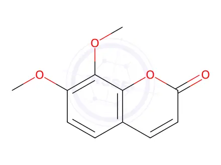 Chemical structure of 7,8-dimethoxycoumarin