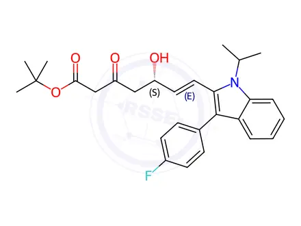 Chemical structure of Fluvastatin Sodium Impurity 18