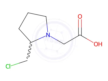 Chemical structure of 2-(2-(Chloromethyl)pyrrolidin-1-yl)acetic acid