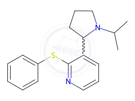Chemical structure of 3-(1-Isopropylpyrrolidin-2-yl)-2-(phenylthio)pyridine