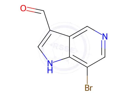 Chemical structure of 7-Bromo-5-azaindole-3-carbaldehyde