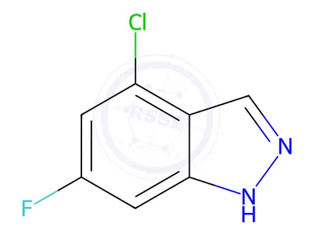 Chemical structure of 4-Chloro-6-fluoro-1H-indazole