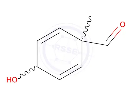 Chemical structure of 2,5-Cyclohexadiene-1-carboxaldehyde, 4-hydroxy-1-methyl-(9CI)