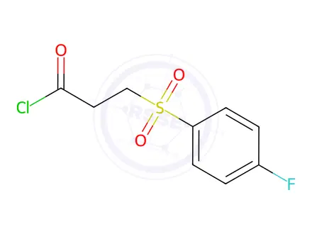 Chemical structure of 3-((4-Fluorophenyl)sulfonyl)propanoyl chloride