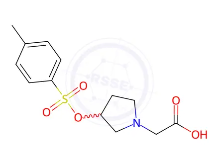 Chemical structure of 2-(3-(Tosyloxy)pyrrolidin-1-yl)acetic acid