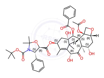 Chemical structure of Cabazitaxel Dectroc Oxazolidine Impurity