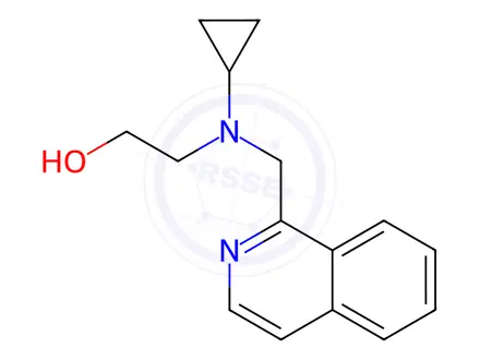 Chemical structure of 2-((Cyclopropyl(isoquinolin-1-yl)methyl)amino)ethanol