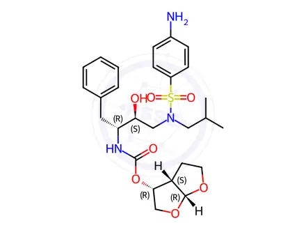 Chemical structure of (1R,2S)-Darunavir