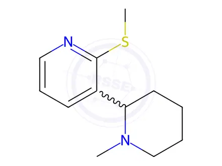 Chemical structure of 3-(1-Methylpiperidin-2-yl)-2-(methylthio)pyridine
