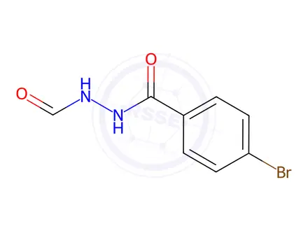 Chemical structure of 4-Bromo-N'-formylbenzohydrazide